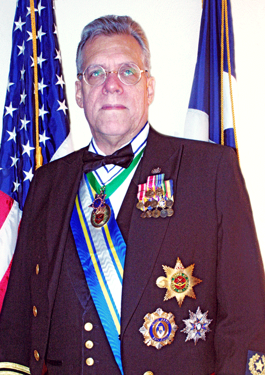 Carl Lemke, wearing several of the orders and decorations Replica Regalia crafts